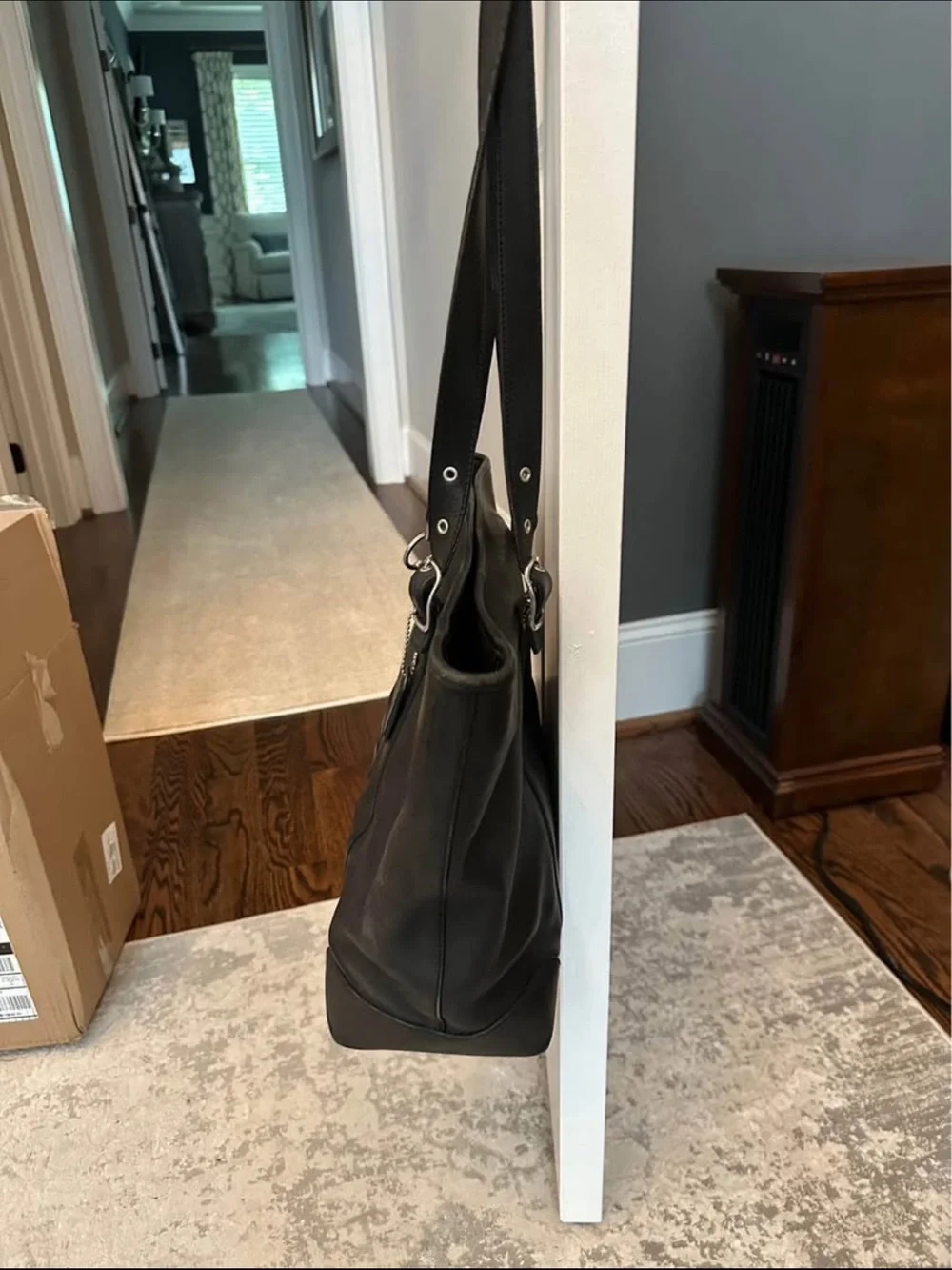 Coach Black Leather Tote